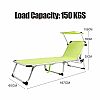 Outdoor Portable Aluminium Reclining Camping Beach Chair - 60C14P