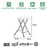 Round HDPE Folding Stool with Steel X-Frame for Wholesale and OEM - 11D07B